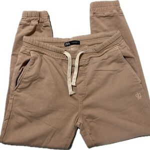 Zara Men’s Tan Drawstring Jogger Pants L